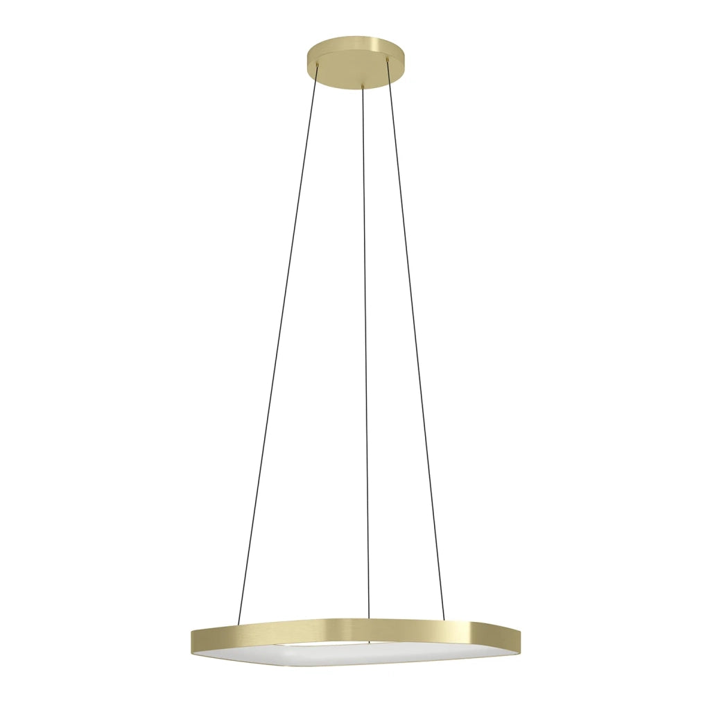 Sospensione Moderna Vallerosa Alluminio Ottone Spazzolato 1 Luce Led 25,2W Sospensione Moderna Vallerosa Alluminio Ottone Spazzolato 1 Luce Led 25,2W