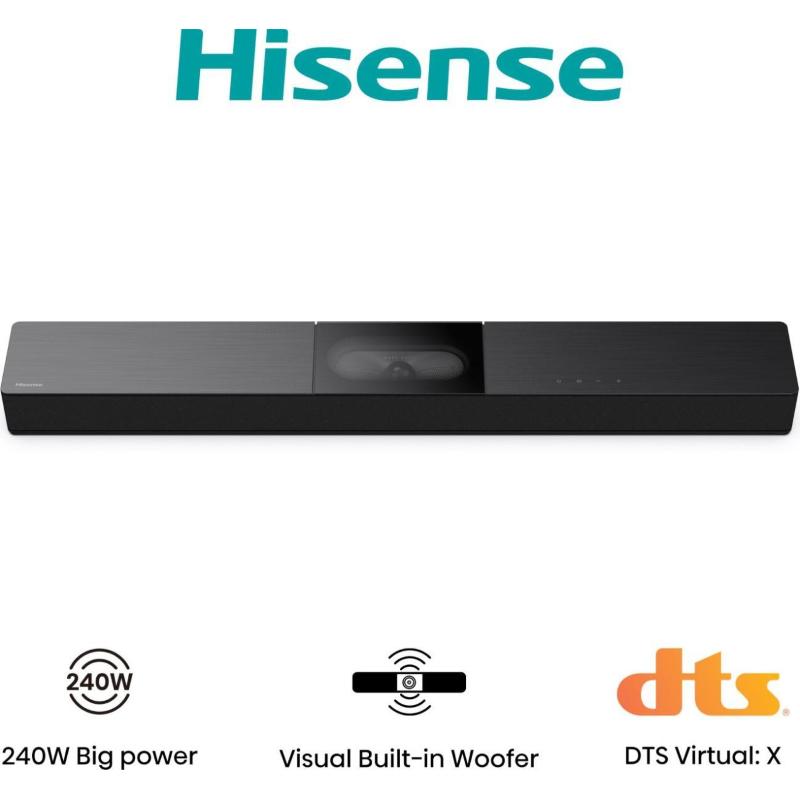 SOUNDBAR HISENSE HS2000 2.1 canali, Potenza Max 240 W, Nero