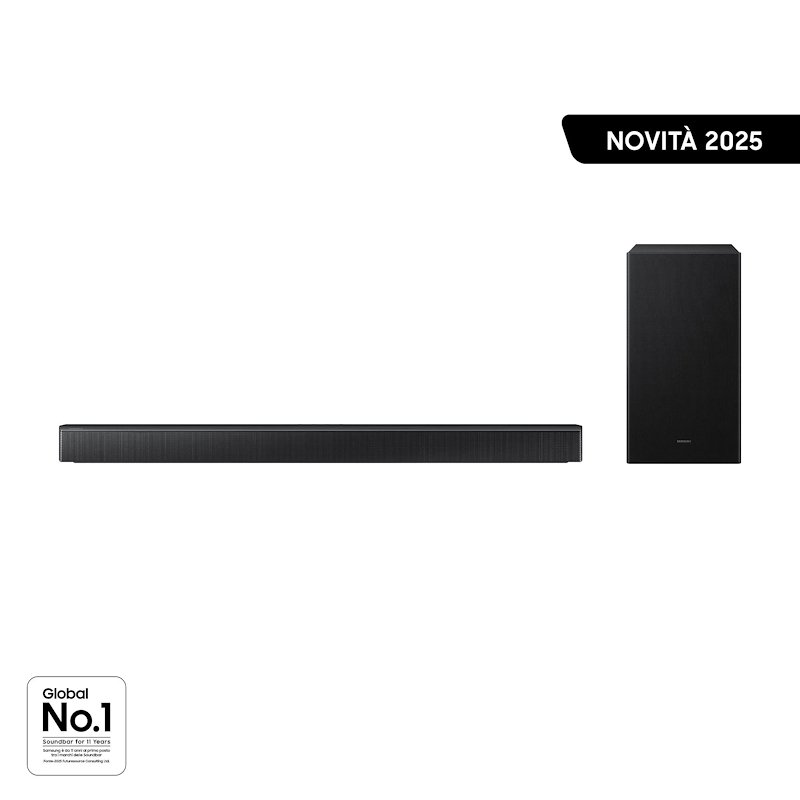 SOUNDBAR + SUBWOOFER SAMSUNG HW-B650F/ZF 3.1 canali, Potenza Max 430 W, Cassa wireless, Black
