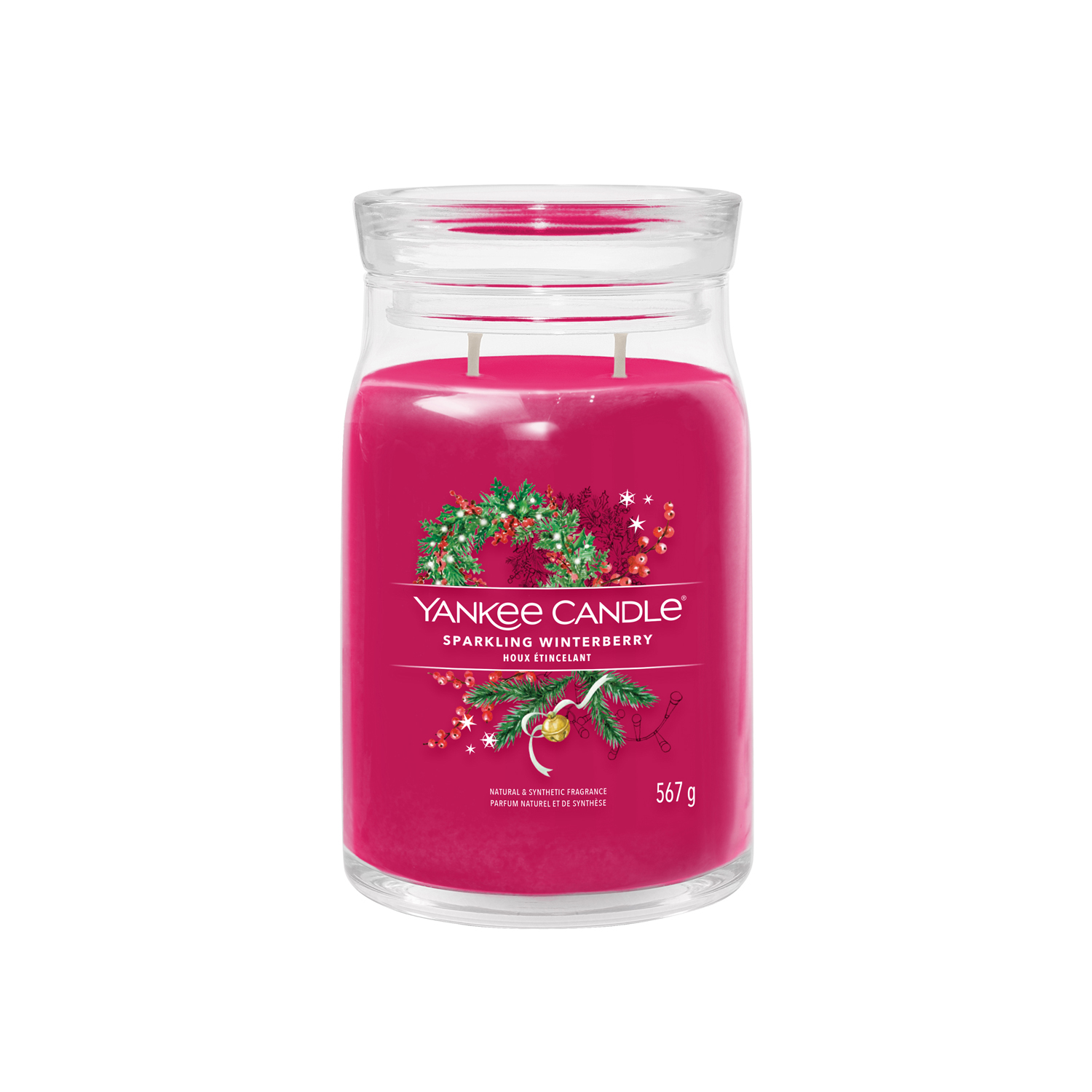 Sparkling Winterberry candela in giara grande Yankee Candle