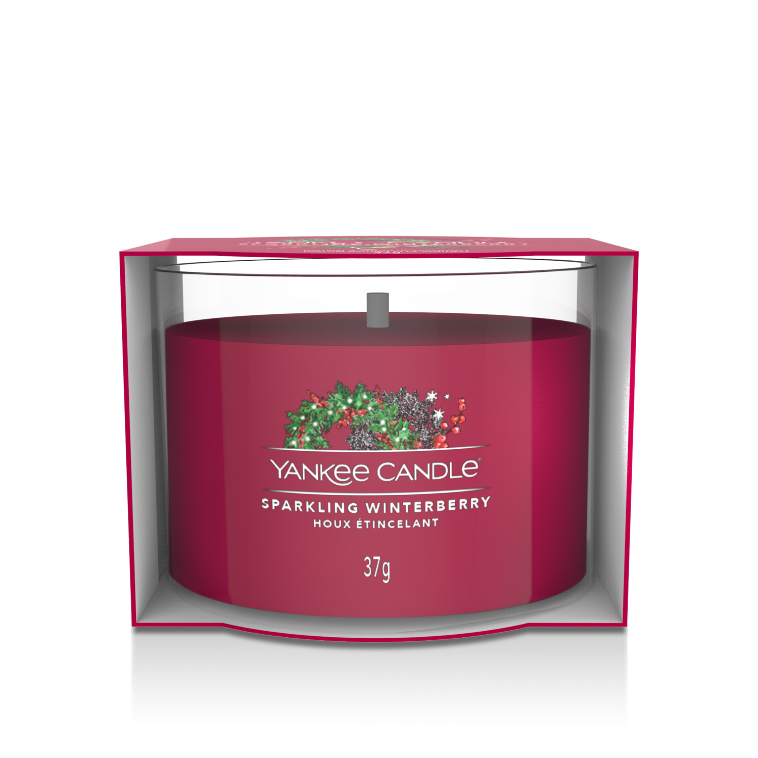 Sparkling Winterberry, candela votiva profumata Yankee Candle