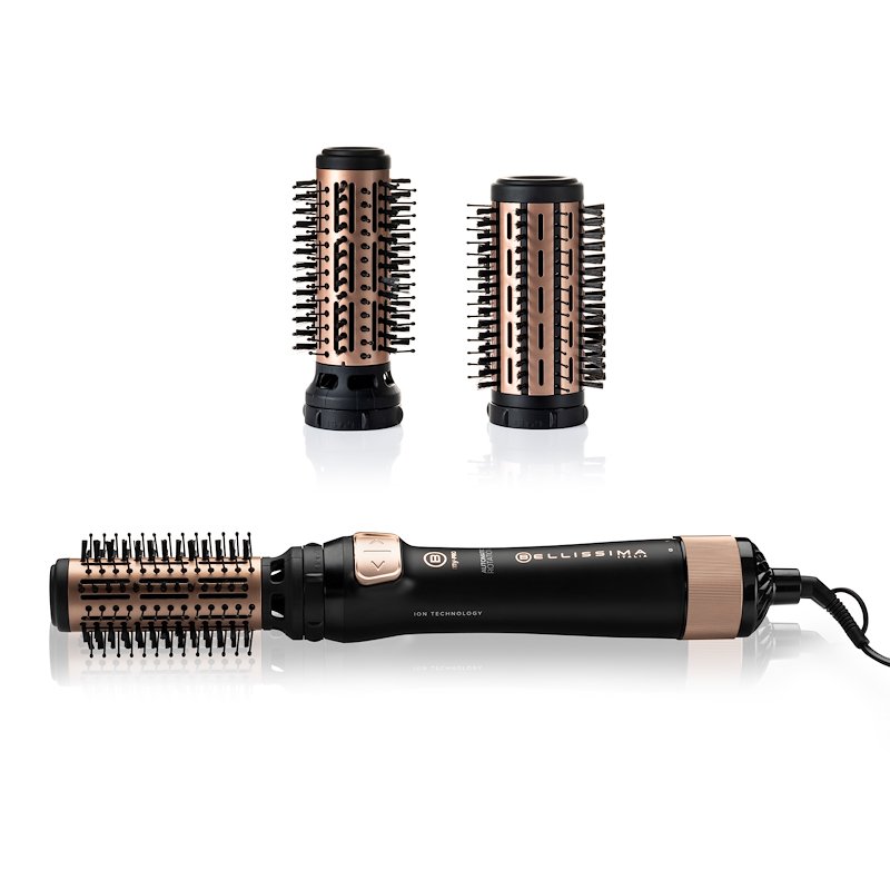 Spazzola arriccia capelli BELLISSIMA MODELLATORE BHS4 1100, Potenza massima 1000 W, in Altro rivestimento, 2 temperature, Tecnologia a ioni, NERO/ROSE GOLD