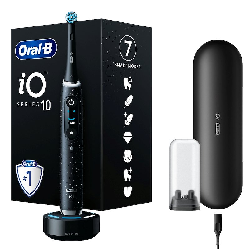Spazzolino elettrico ORAL-B iO SERIES 10, 7 programmi, con custodia, Nero
