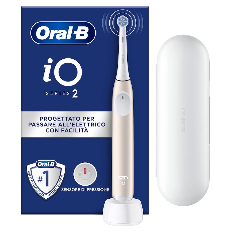Spazzolino elettrico ORAL-B iO SERIES 2, con custodia, Bianco e rosa