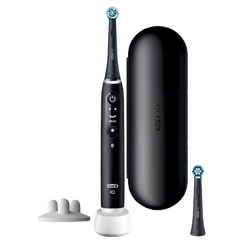 Spazzolino elettrico ORAL-B iO SERIES 6S, 5 programmi, 1 testina di ricambio, con custodia, Nero