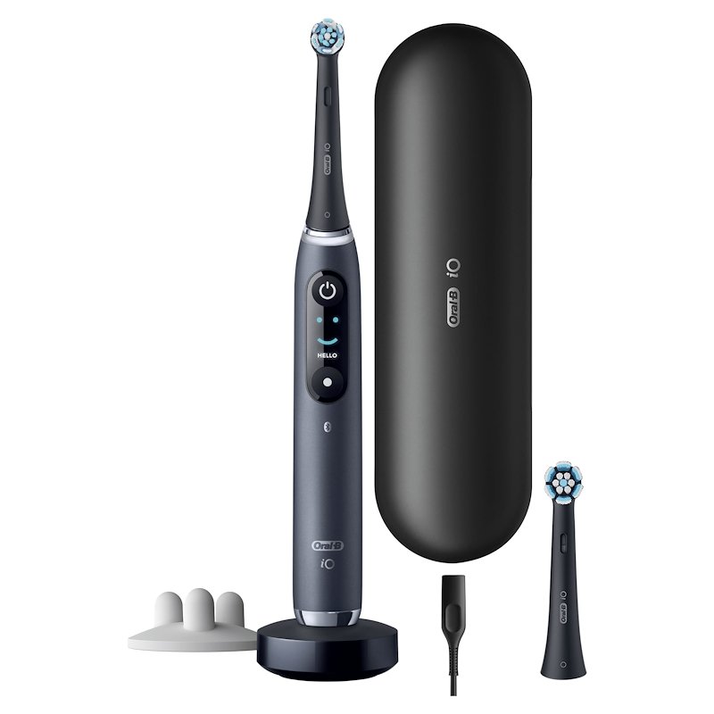 Spazzolino elettrico ORAL-B iO SERIES 9S, con custodia e 1 testina di ricambio, 7 programmi, custodia, Nero