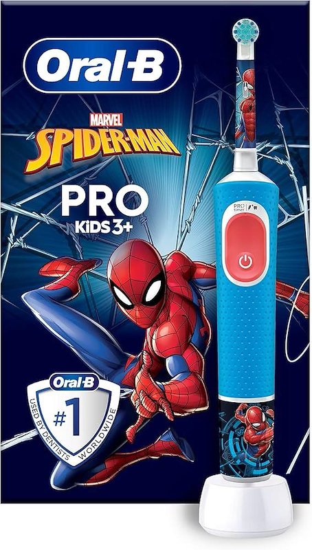 Spazzolino elettrico ORAL-B PRO KIDS 3+ SPIDERMAN, 3 programmi e 1 testina di ricambio
