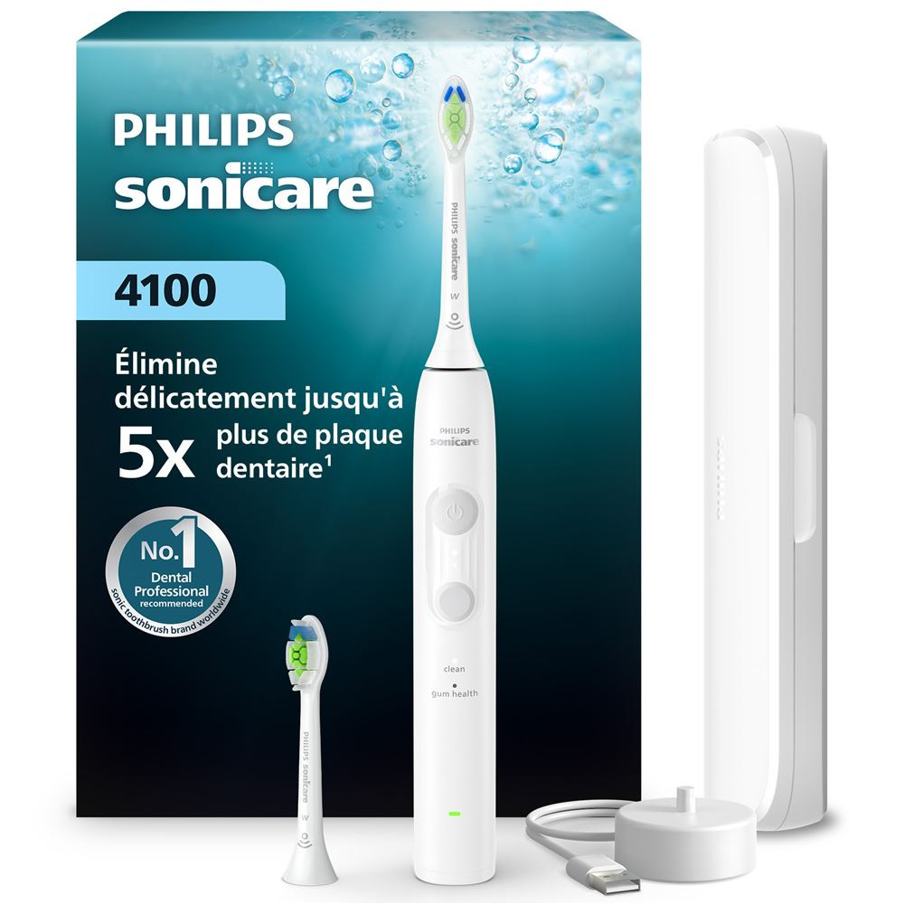 Spazzolino Elettrico - Philips - Hx4044/41 - Bianco - Testine Optimal White X2 - Custodia Da Viaggio