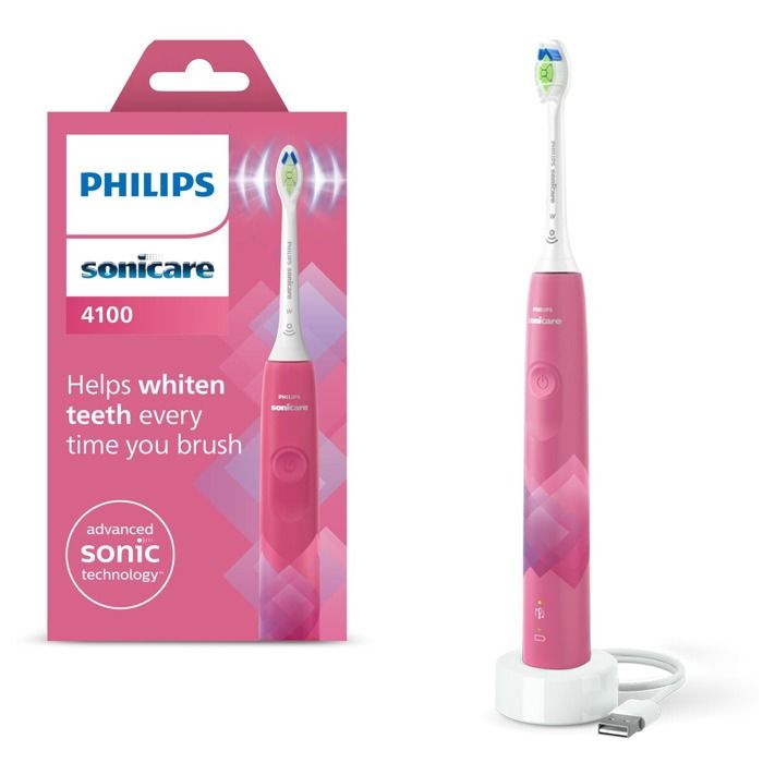 Spazzolino Elettrico - Philips - Sonicare 4100 - Rosa - 2 Modalità - Sensore Di Pressione Spazzolino Elettrico - Philips - Sonicare 4100 - Rosa - 2 Modalità - Sensore Di Pressione