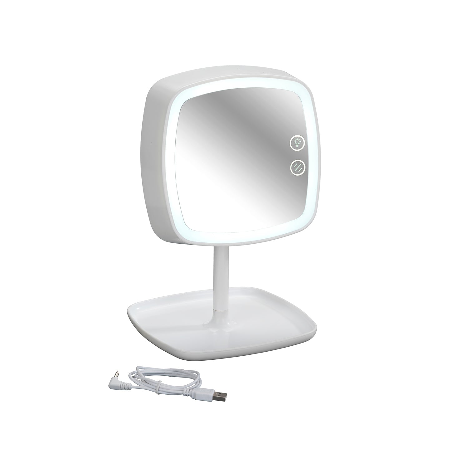 Specchio Per Trucco Con Led 19x18x23cm
