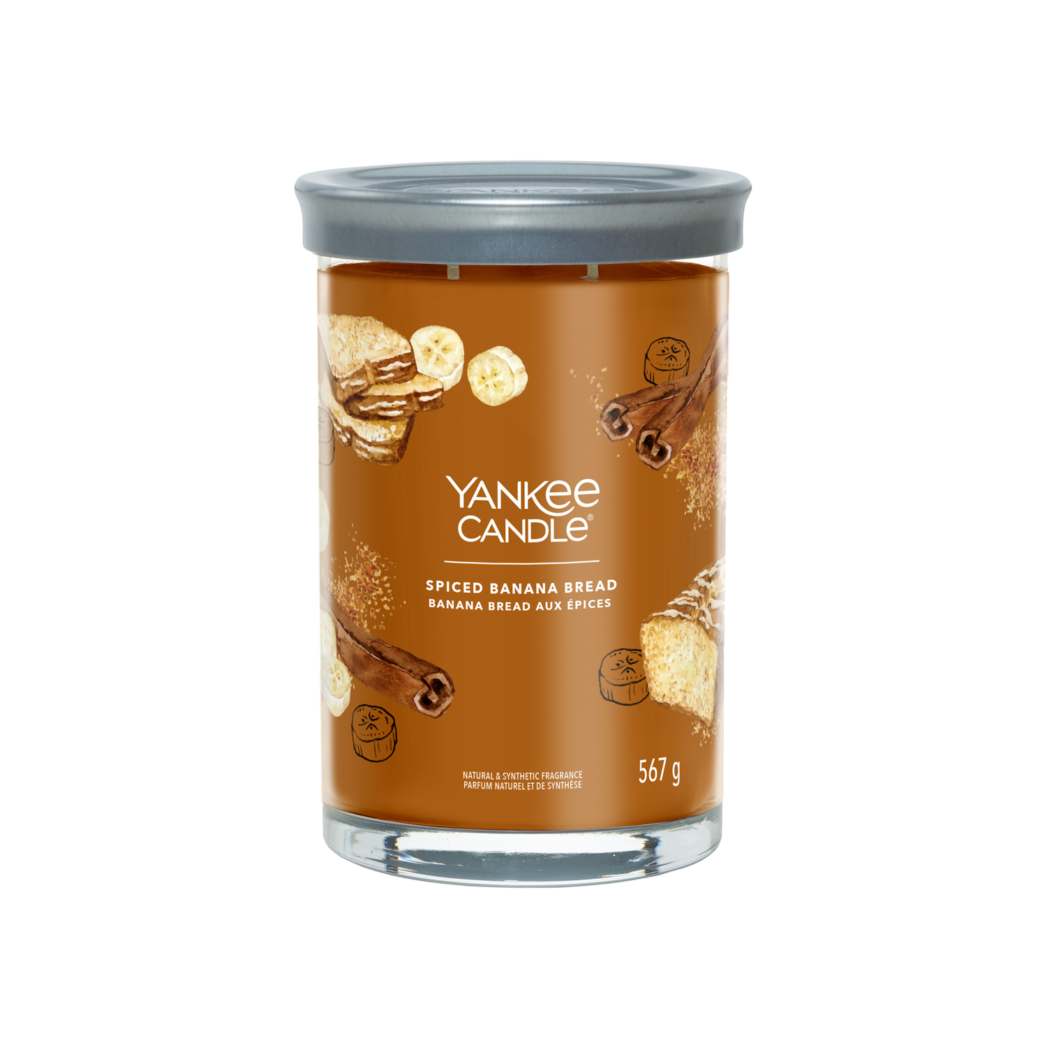 Spiced Banana Bread, candela barattolo grande Yankee Candle Spiced Banana Bread, candela barattolo grande Yankee Candle
