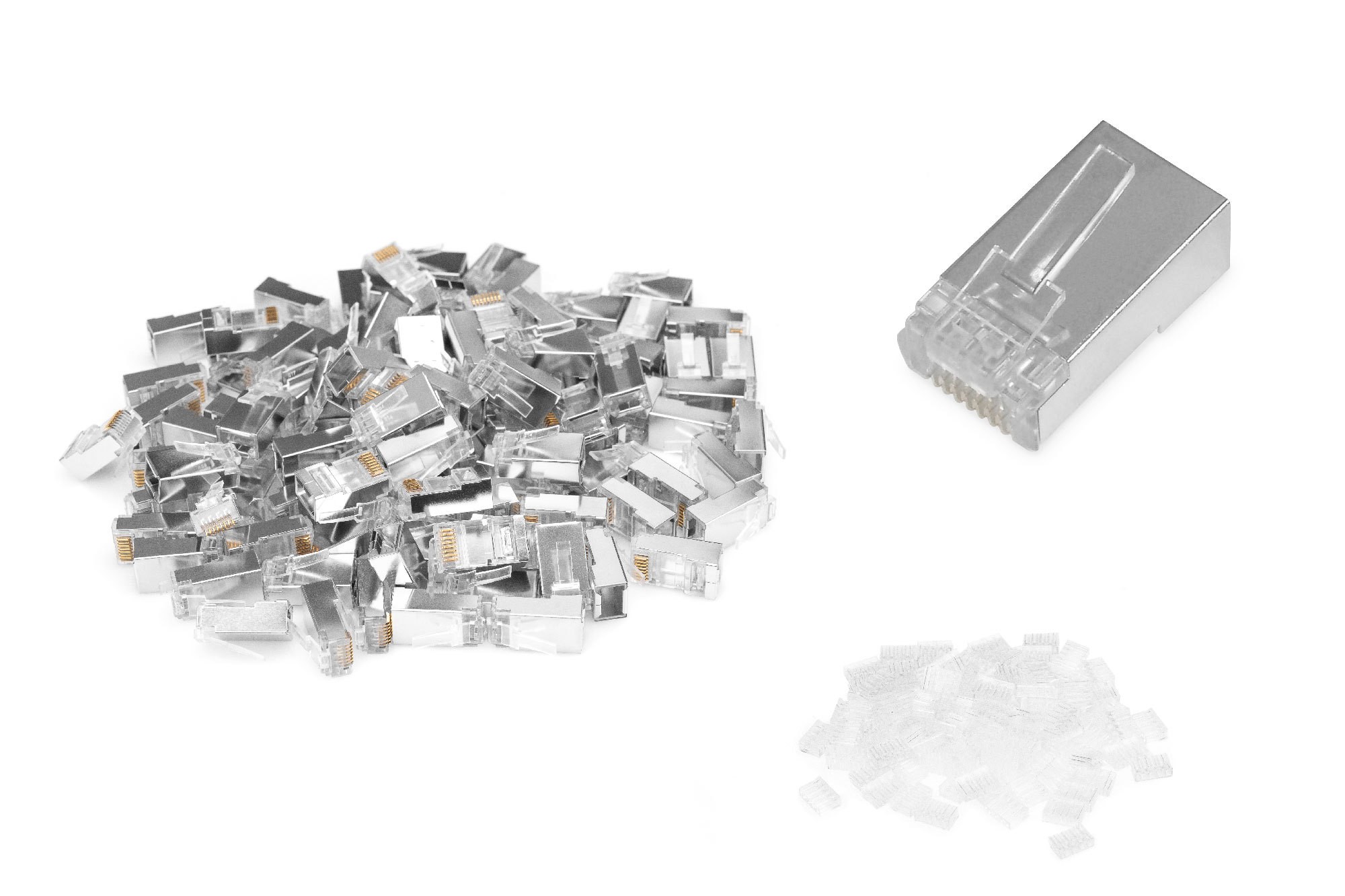 Spina Modulare Cat 6 Per Cavi Rotondi - 100 Pezzi