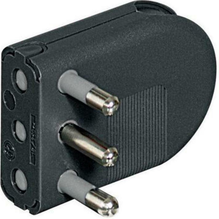 Spina Volante 2p+t 16a Nera S2496tg - Bticino