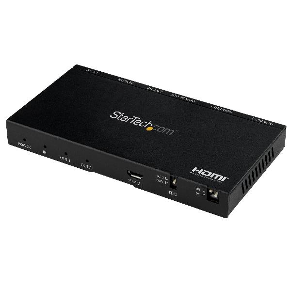 Splitter HDMI 4K 60Hz con Scaler Video Black 2 porte ST122HD20S
