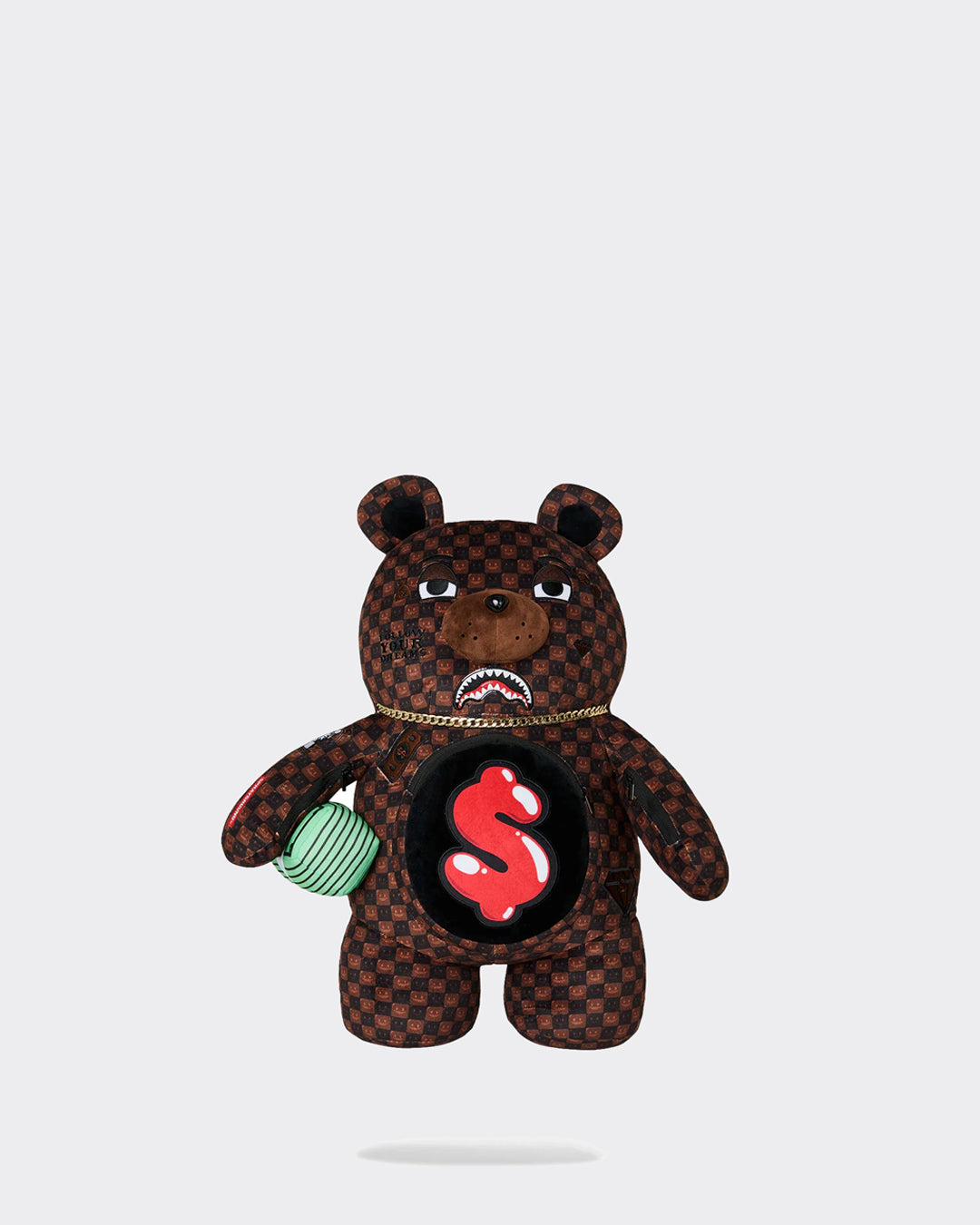 Sprayground Backpack Moneybear Sharks In Paris Wtf Bubble Check Brown Sprayground Backpack Moneybear Sharks In Paris Wtf Bubble Check Brown