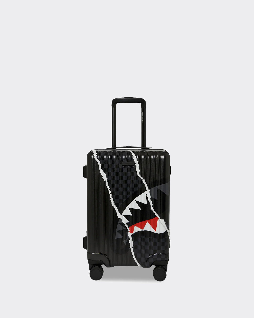 Sprayground Trolley Carry-On Center Rip Revealing Gray Check
