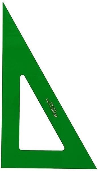 Squadra tecnica Faber-Castell 21 cm - Senza graduazioni - Colore verde trasparente