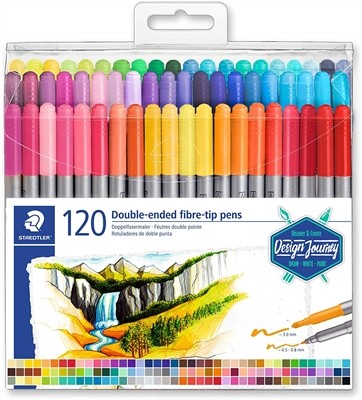 Staedtler 3200 Confezione da 120 pennarelli a doppia punta resistenti alla pressione colori assortiti Staedtler 3200 Confezione da 120 pennarelli a doppia punta resistenti alla pressione colori assortiti
