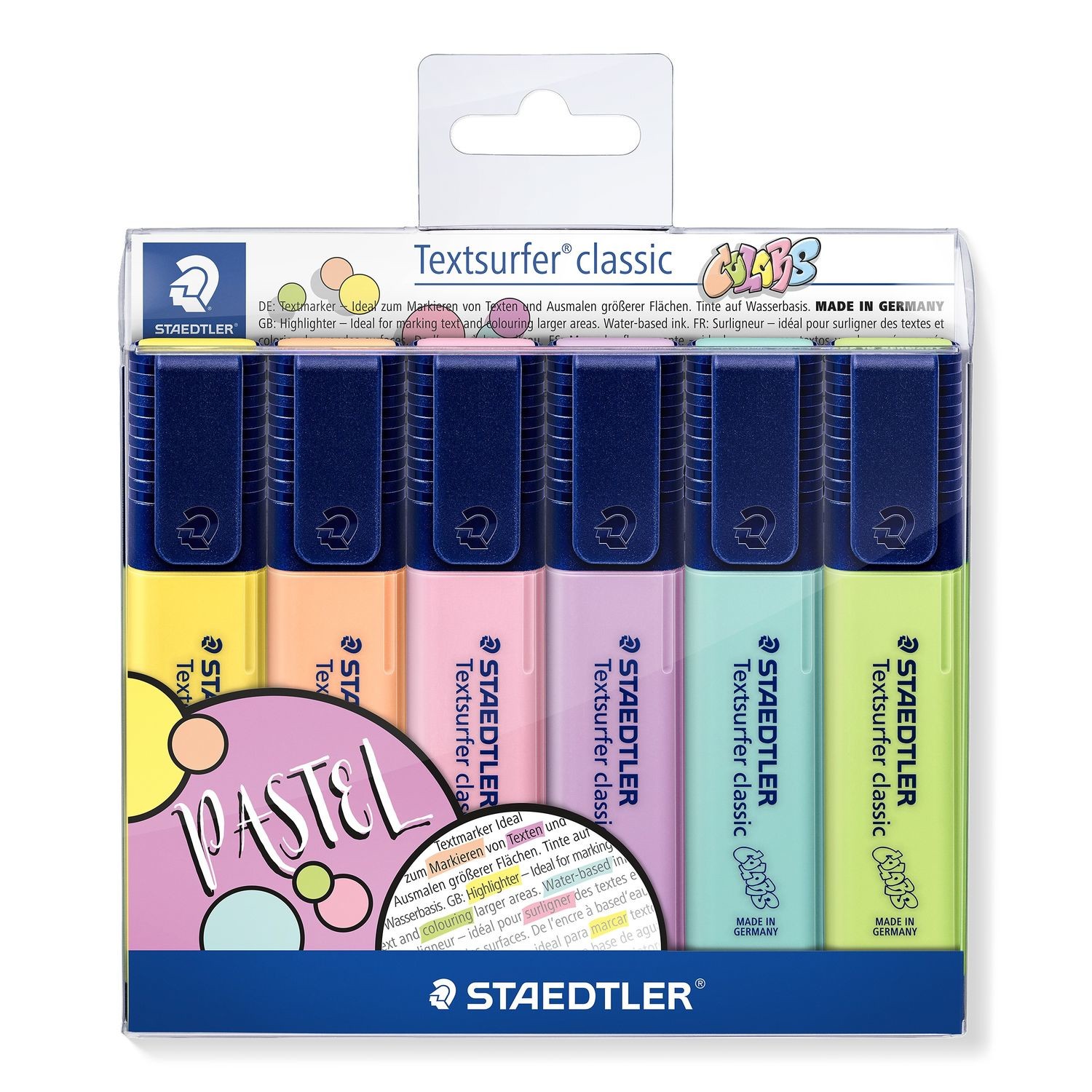 Staedtler 364 C evidenziatore 6 pz Punta smussata Lime Menta Pesca Rosa Viola Giallo