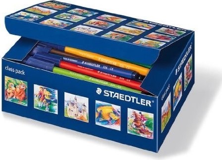 Staedtler Noris 326 Confezione da 100 pennarelli a punta fine - Corsa 1 mm circa - Inchiostri a base d acqua - Colori assortiti Staedtler Noris 326 Confezione da 100 pennarelli a punta fine - Corsa 1 mm circa - Inchiostri a base d acqua - Colori assortiti