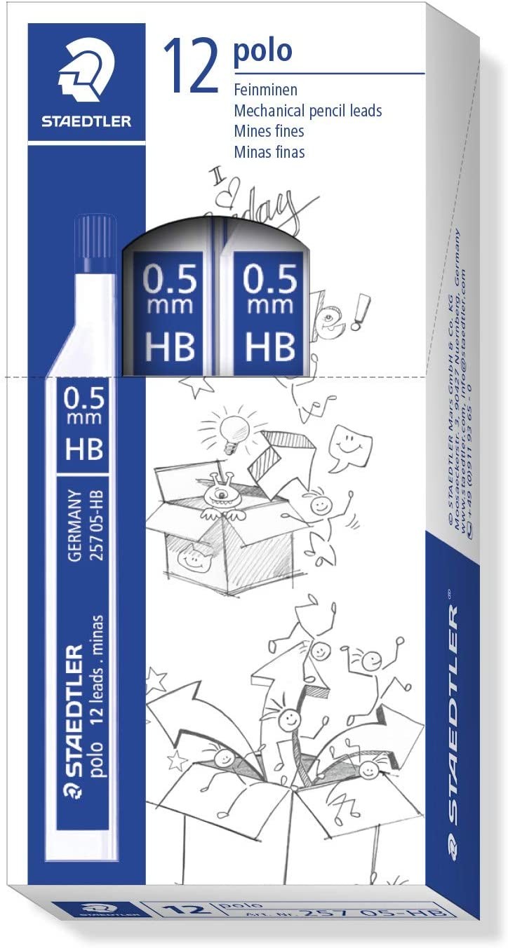 Staedtler Polo 257 Tubo di piombo in grafite - Graduazione HB - Corsa 05 mm