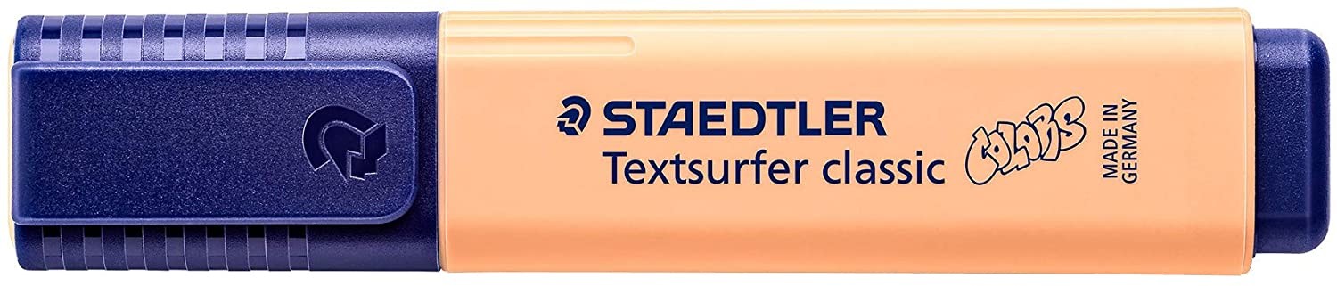 Staedtler Textsurfer Classic 364 Pastel Fluorescent Marker - Punta a scalpello - Linea tra 1 - 5 mm - Inchiostro a base d acqua - Colore pesca Staedtler Textsurfer Classic 364 Pastel Fluorescent Marker - Punta a scalpello - Linea tra 1 - 5 mm - Inchiostro a base d acqua - Colore pesca