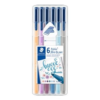 Staedtler Triplus Colour 323 Confezione da 6 pennarelli a punta fine - Linea di circa 1 mm - Inchiostri a base d acqua - Colori assortiti Staedtler Triplus Colour 323 Confezione da 6 pennarelli a punta fine - Linea di circa 1 mm - Inchiostri a base d acqua - Colori assortiti
