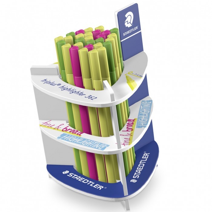 Staedtler Triplus Textsurfer 362 espositore di 30 pennarelli fluorescenti - Linea 1 - 4 mm circa - Inchiostro a base d acqua - Colori assortiti Staedtler Triplus Textsurfer 362 espositore di 30 pennarelli fluorescenti - Linea 1 - 4 mm circa - Inchiostro a base d acqua - Colori assortiti