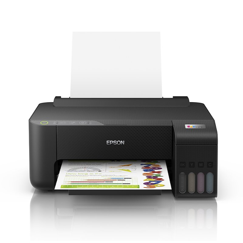 Stampante Inkjet Multifunzione 3 in 1 a colori EPSON EcoTank ET-1810, A4, Fronte retro manuale, WiFi, Nera