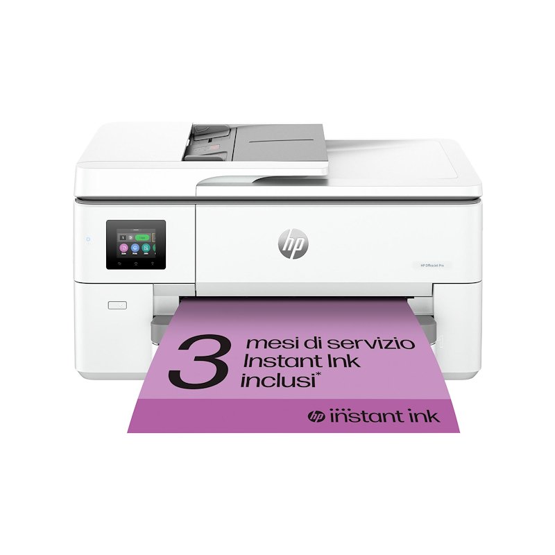 Stampante Inkjet Multifunzione 3 in 1 a colori HP OfficeJet Pro 9720e con HP+, A3, Fronte retro automatico, Ethernet, WiFi, Bianca