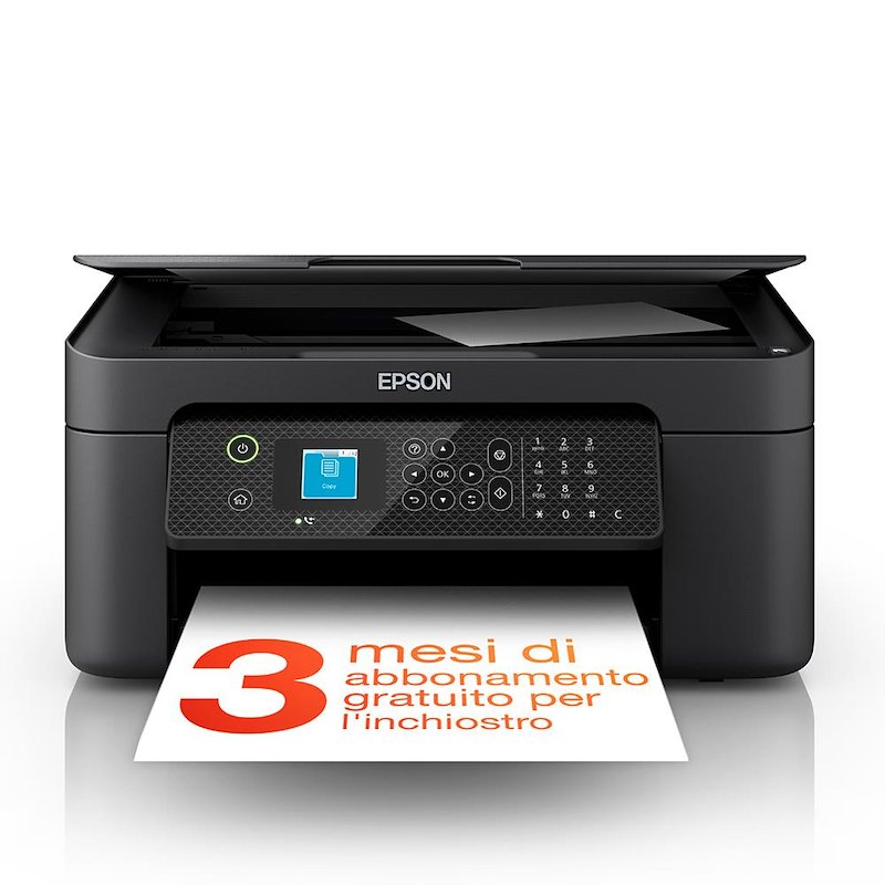Stampante Inkjet Multifunzione 4 in 1 a colori EPSON WorkForce WF-2910DWF, A4, Fronte retro automatico, WiFi, Nera
