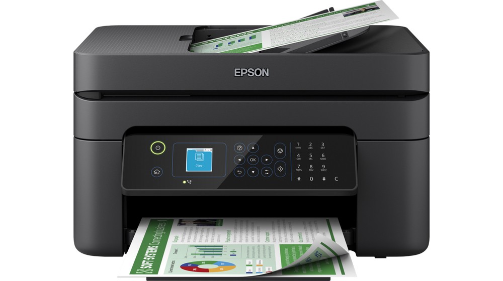 Stampante Inkjet Multifunzione 4 in 1 a colori EPSON WorkForce WF-2930DWF, A4, Fronte retro automatico, WiFi, Nera