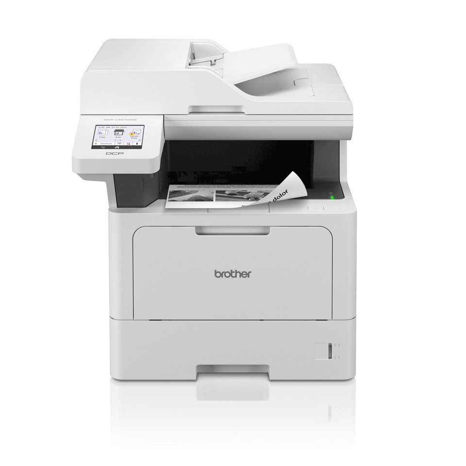 Stampante Laser Multifunzione 3 in 1 bianco e nero BROTHER DCP-L5510DW, A4, Fronte retro automatico, WiFi, Bianca