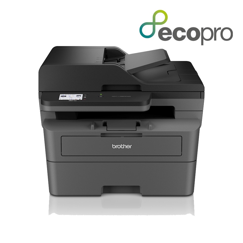 Stampante Laser Multifunzione 4 in 1 bianco e nero BROTHER MFC-L2860DWE, A4, Fronte retro automatico, Ethernet, WiFi, Nera