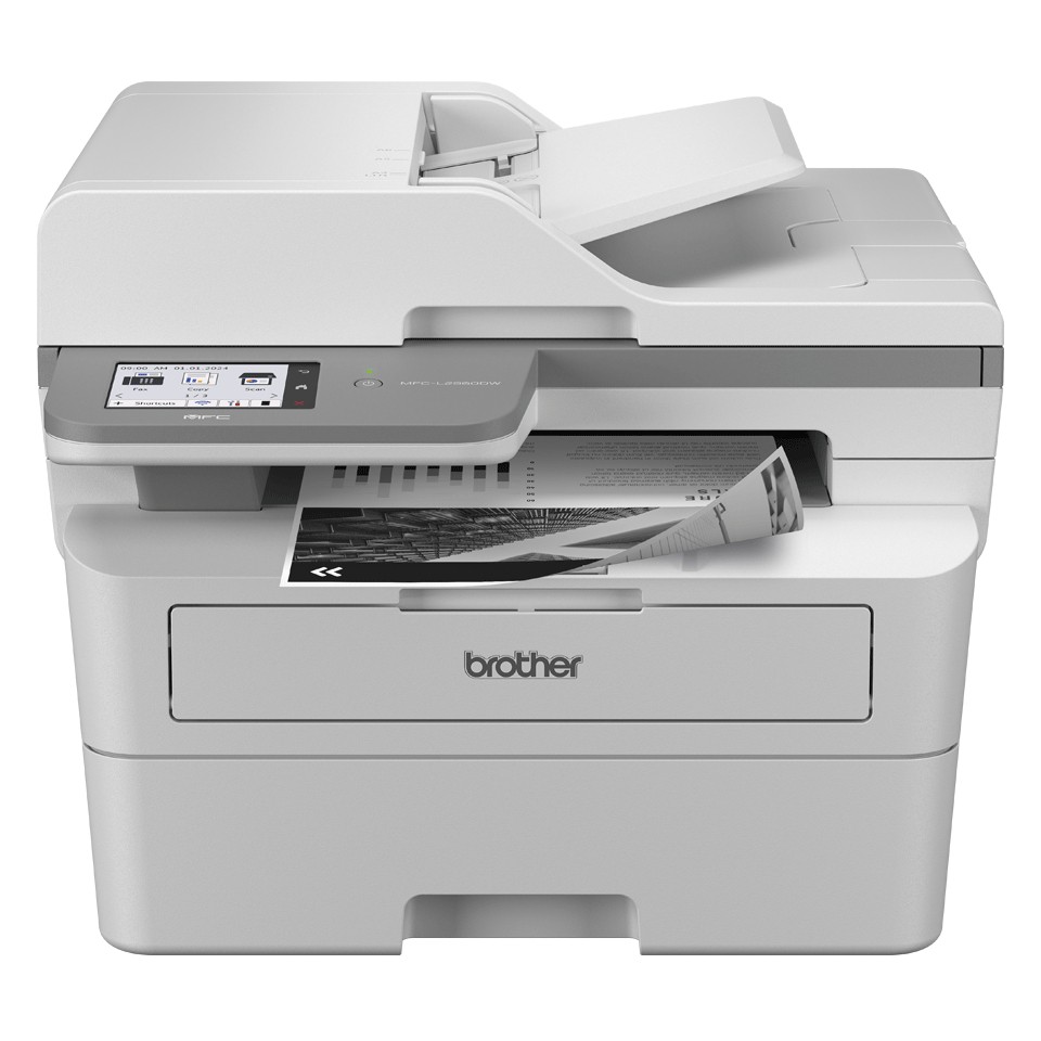 Stampante Laser Multifunzione 4 in 1 bianco e nero BROTHER MFC-L2980DW, A4, Fronte retro automatico, Ethernet, WiFi, Bianca