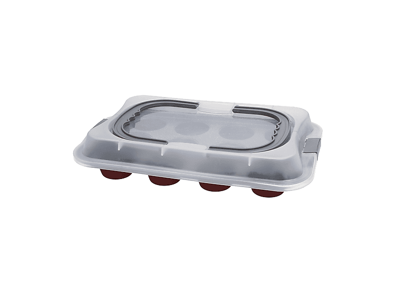 Stampo per Muffin TOGNANA SWEET CHERRY, 12 muffin, Rivestimento interno Antiaderente, con Coperchio Take Away, Adatto la cottura in forno, Corpo Acciaio al carbonio