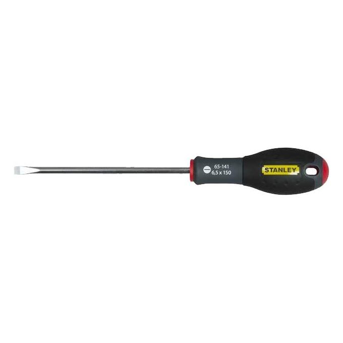 Stanley 0-65-141 FatMax Cacciavite a taglio piatto 6.5x150 mm lama acciaio cromo vanadio colore Nero Rosso