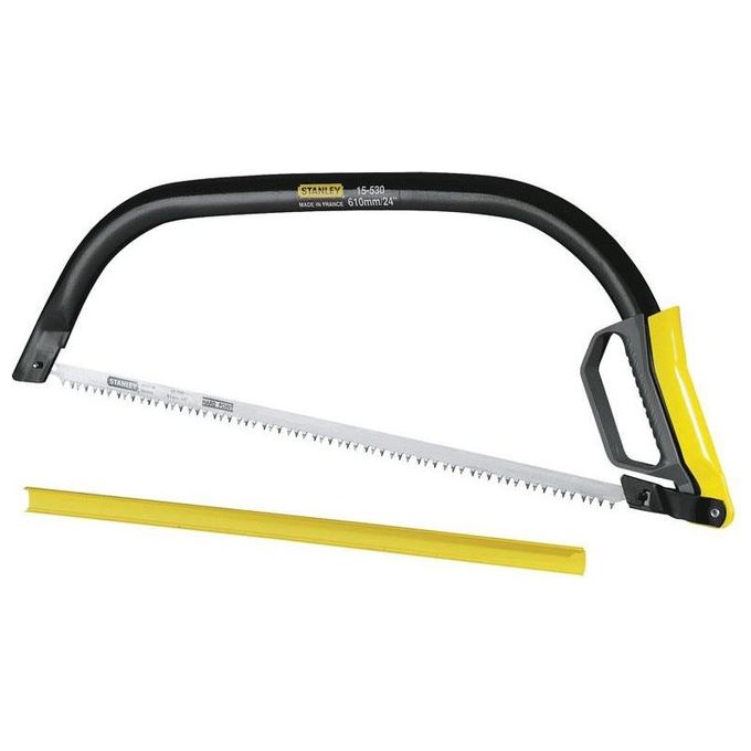 Stanley 1-15-529 Segoncino ad Arco 530 mm Lama Fleam in Acciaio Svedese Telaio Tubolare Impugnatura Ergonomica con Paramano