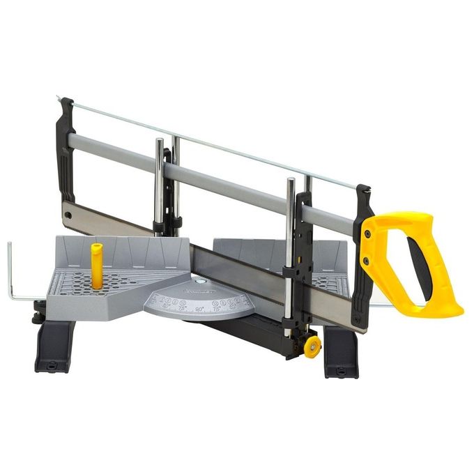 STANLEY 1-20-800 Dynagrip Tagliacornici Regolabile con Lama da 560 mm 7 Angolazioni Sistema Brevettato di Bloccaggio del Legno colore Nero