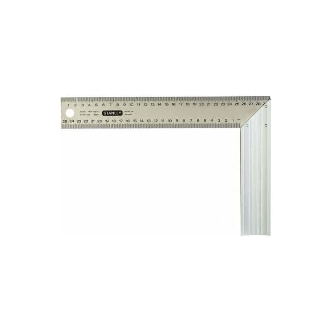 Stanley 1-45-686 Squadra per Falegnami 200x300 mm Acciaio Inox Graduazione Millimetrica Angoli 90° e 45°