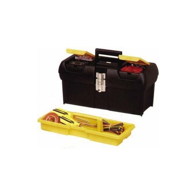 Stanley 1-92-065 Serie 2000 Cassetta Porta Utensili 16'' con 2 Organizer e Vaschetta Estraibile colore Nero