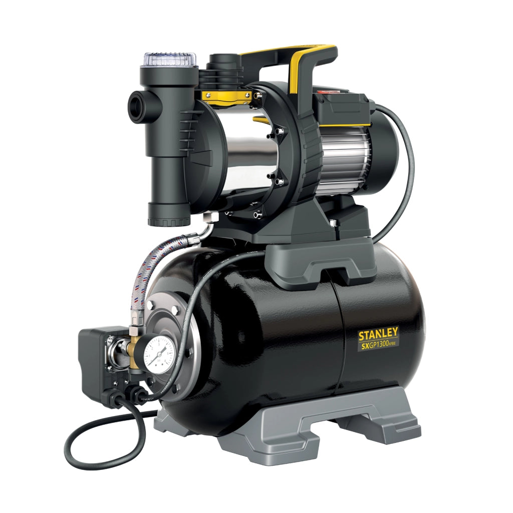 Stanley Pompa Autoadescante SXGP1300XFBE con Serbatoio per Acque Chiare (1.300 W, Portata max. 4.200 l/h, Prevalenza max. 50 m)
