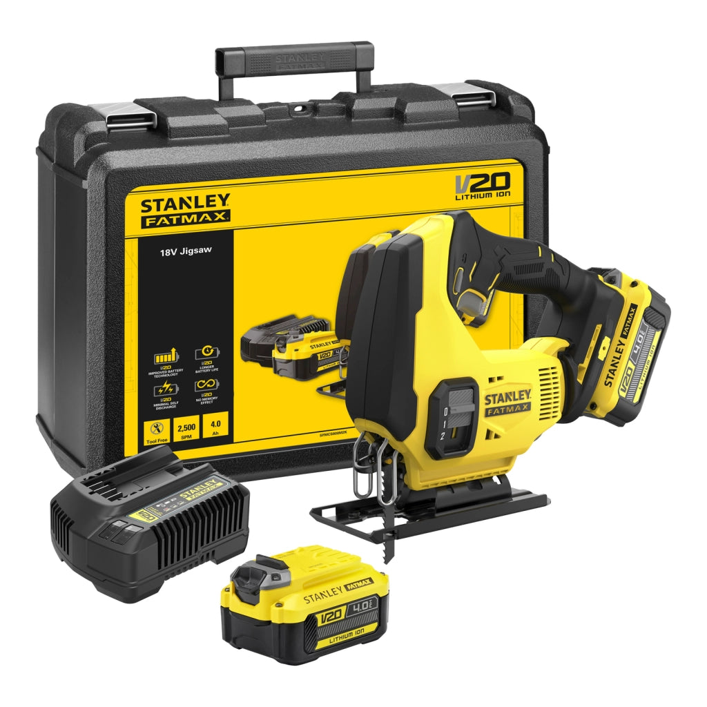 Stanley SFMCS600M2K-QW – Seghetto Alternativo 18V Brushless con 2 Batterie 4.0Ah
