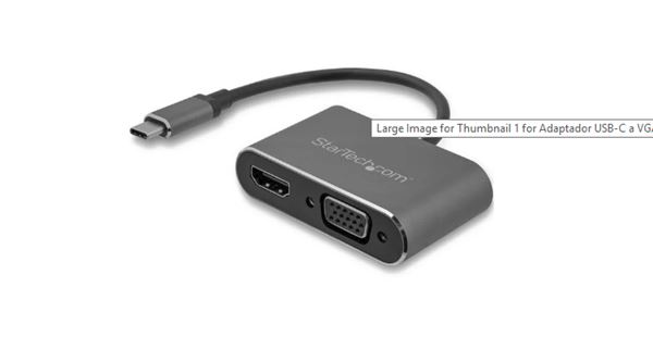 Startech Adattatore Usb-C A Vga + Hdmi 2 In 1 - 4K 30Hz Grigio Siderale Convertitore USB Tipo C Con Cavo Integrato Da 15cm CDP2HDVGA