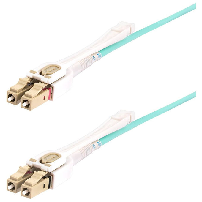 StarTech cavo fibra ottica multimodale OM4 450FBLCLC4PP LC a LC UPC 4m linguette push-pull 100G LSZH 50-125µm