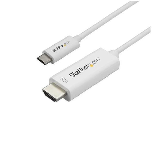 Startech Cavo Hdmi A Usb-C Da 1m - Cavetto USB 3.1 Tipo C 4k 60Hz Bianco (CDP2HD1MWNL) CDP2HD1MWNL