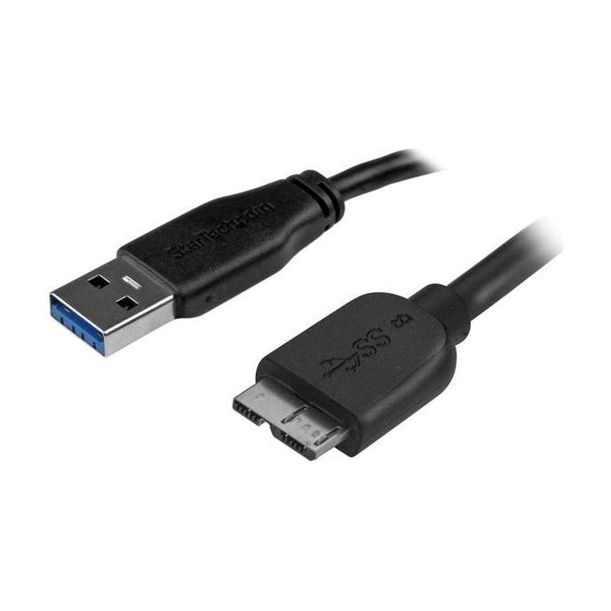 StarTech Cavo USB 3.0 Tipo A a Micro B slim - Connettore USB3.0 A a Micro B slim SuperSpeed M-M - 50cm StarTech Cavo USB 3.0 Tipo A a Micro B slim - Connettore USB3.0 A a Micro B slim SuperSpeed M-M - 50cm