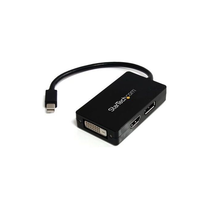 StarTech MDP2DPDVHD Adattatore Travel A-V 3 in 1 Mini DisplayPort a DisplayPort DVI HDMI colore Nero