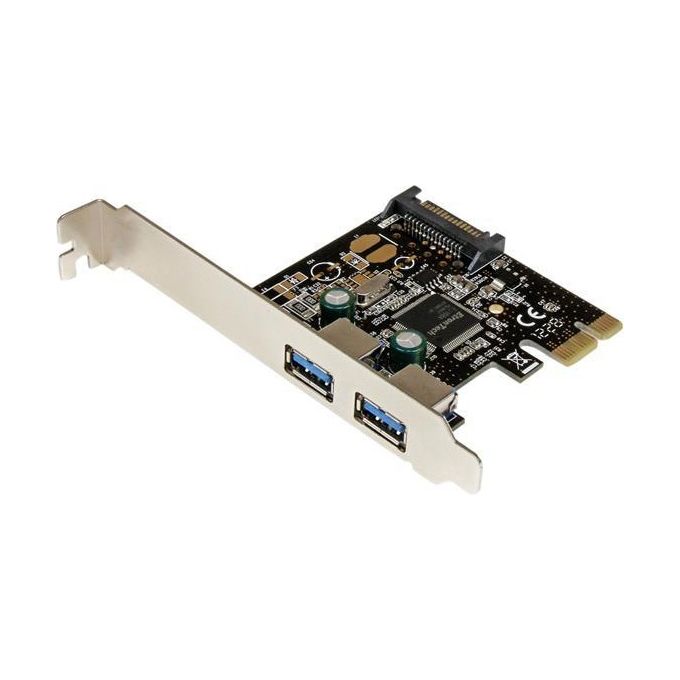StarTech PEXUSB3S23 Scheda controller PCIe USB 3.0 SuperSpeed 2 porte alimentazione SATA 5 Gbps