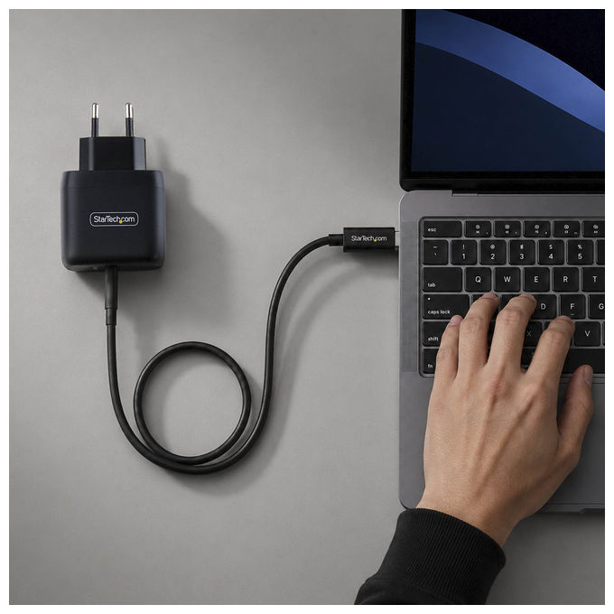 StarTech.com 1065EB-WALL-CHARGER Caricatore USB-C da Parete 65W GaN Power Delivery 3.0 PPS colore Nero
